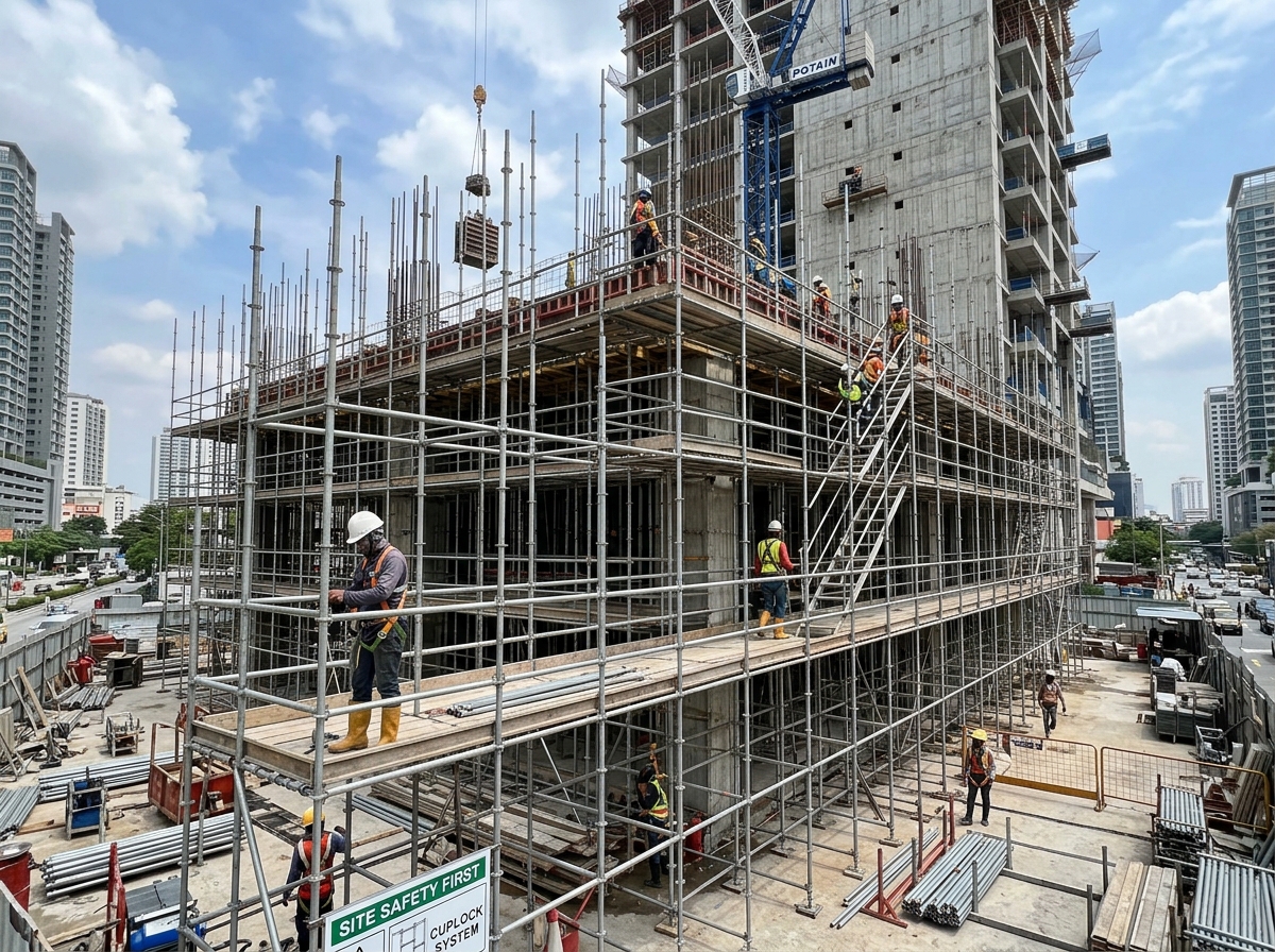 Cuplock Scaffolding Erection Site